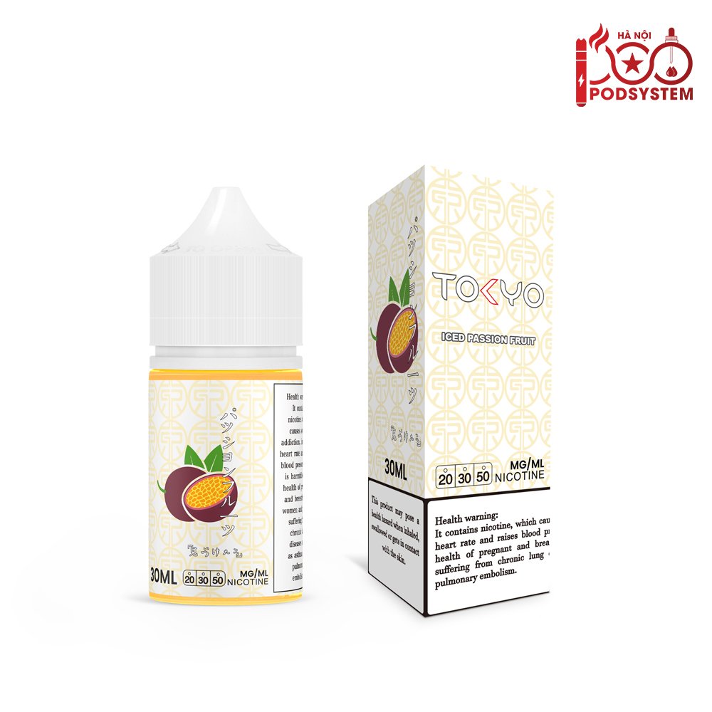 Iced Passion Fruit (Chanh Dây Lạnh) Tokyo Saltnic 30ML 